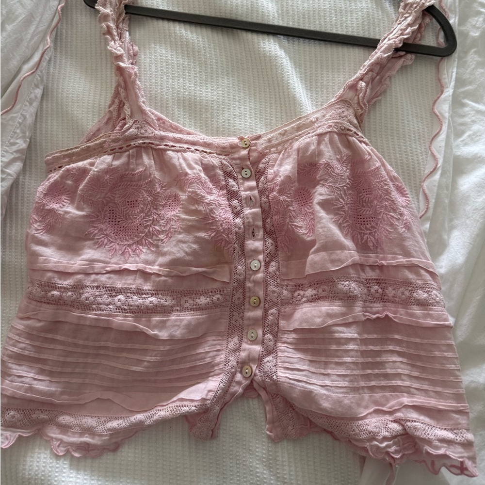 Pink perfect LoveShackFancy blouse